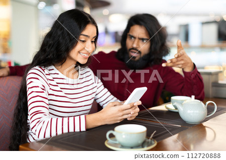 Angry young indian man have fight with girlfriend Angry young indian man have fight with girlfriend 112720888