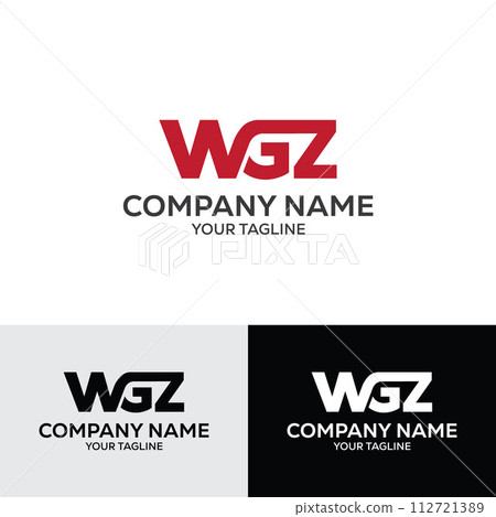 3 Letter WGZ Initial Logo Template Vector Illustration Design 112721389