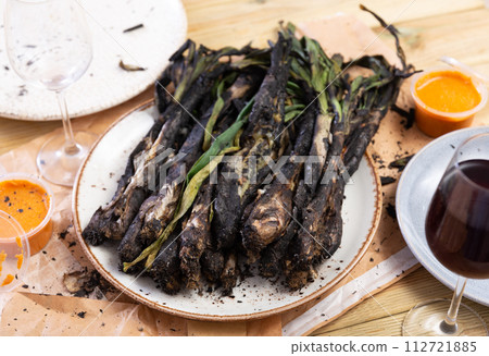 Delicious fried kalsot served with sauce 112721885