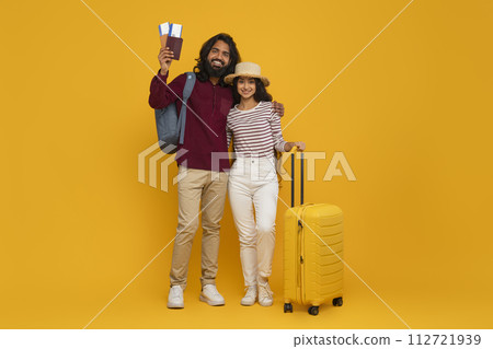 Beautiful young eastern man and woman travelling together 112721939