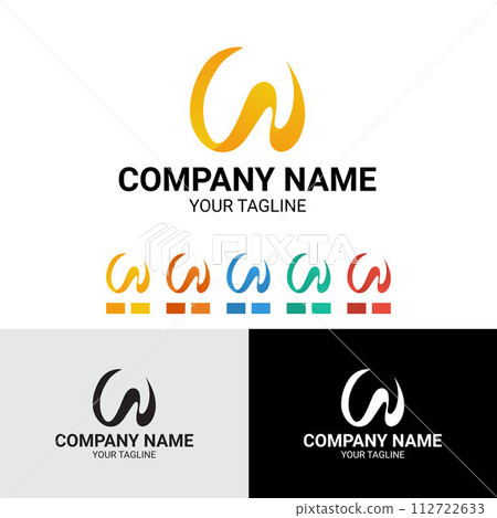 W letter creative abstract logo design W letter creative abstract logo design 112722633