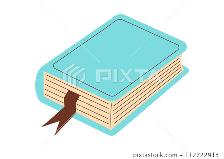 Closed thick book with bookmark. Vector illustration isolated Closed thick book with bookmark. Vector illustration isolated 112722913