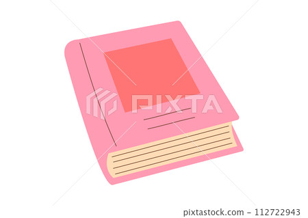 Closed thick book. Vector illustration isolated on white background Closed thick book. Vector illustration isolated on white background 112722943