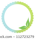 Green vibrant frame with leaves 112723279
