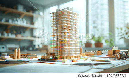 Architectural model of tower residence 112723284