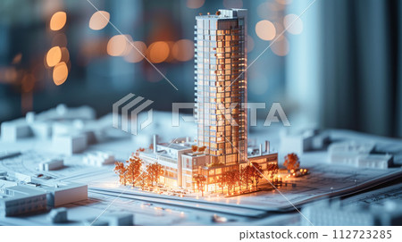 塔樓住宅建築模型 112723285
