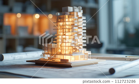 塔樓住宅建築模型 112723286