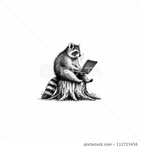 具有人情味的森林動物鉛筆畫插圖 112723456