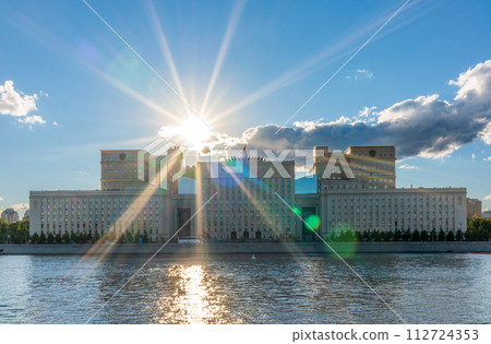 View of the Ministry of Defence of Russian Federation, and Moscow river embakmen View of the Ministry of Defence of Russian Federation, and Moscow river embakmen 112724353