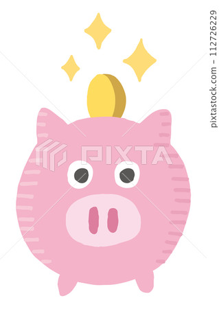 Pig piggy bank (gold coins) 112726229