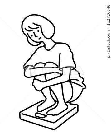 A woman on a scale A woman on a scale 112726346