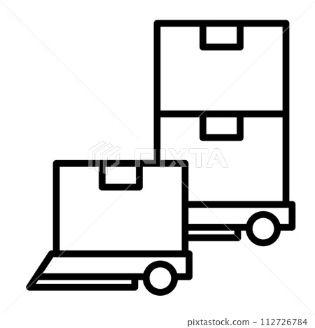 An unmanned guided vehicle (AGV) is working to transport cargo. 112726784