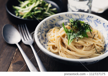 Lunch is cod roe pasta 112727175
