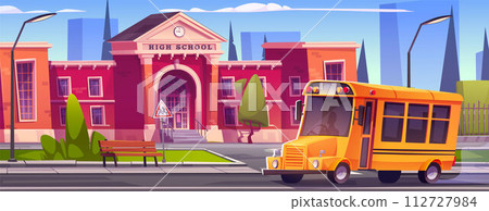 High school building facade 112727984