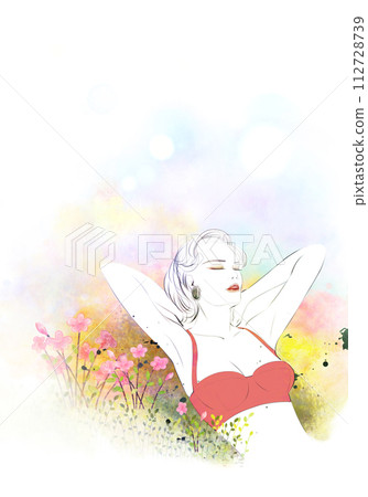 Woman Lifestyle Illustration Woman Lifestyle Illustration 112728739