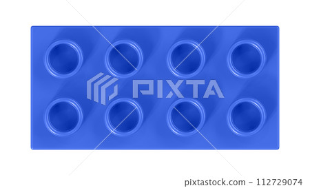 Royal Blue Lego Block Isolated on a White Background. Close Up View of a Plastic Children Game Brick for Constructors, Top View. High Quality 3D Rendering with a Work Path. 8K Ultra HD, 7680x4320 Royal Blue Lego Block Isolated on a White Background. Close Up View of a Plastic Children Game Brick for Constructors, Top View. High Quality 3D Rendering with a Work Path. 8K Ultra HD, 7680x4320 112729074
