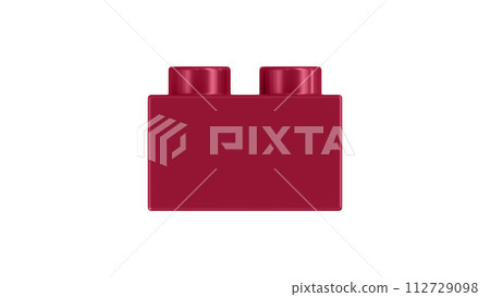 Burgundy Lego Block Isolated on a White Background. Close Up View of a Plastic Children Game Brick for Constructors, Side View. High Quality 3D Rendering with a Work Path. 8K Ultra HD, 7680x4320 Burgundy Lego Block Isolated on a White Background. Close Up View of a Plastic Children Game Brick for Constructors, Side View. High Quality 3D Rendering with a Work Path. 8K Ultra HD, 7680x4320 112729098