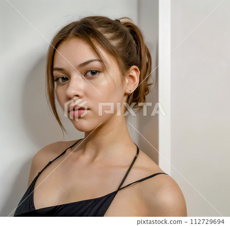 portrait of a beautiful woman 112729694
