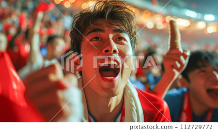 支持運動的年輕人 112729772