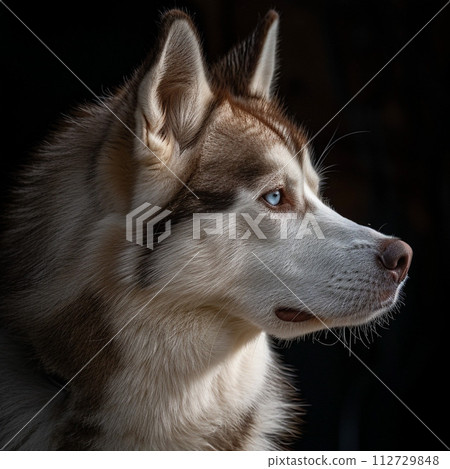 黑色柴犬的簡單肖像 黑色柴犬的簡單肖像 112729848