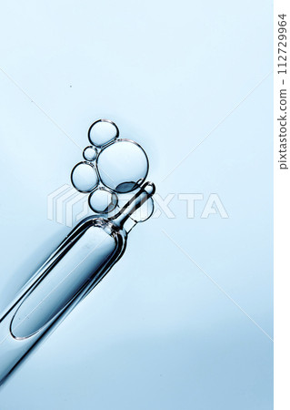 A close-up photo of water droplets that can be used in science, medicine, ingredients, and beauty designs. A close-up photo of water droplets that can be used in science, medicine, ingredients, and beauty designs. 112729964
