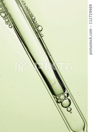 A close-up photo of water droplets that can be used in science, medicine, ingredients, and beauty designs. A close-up photo of water droplets that can be used in science, medicine, ingredients, and beauty designs. 112729989