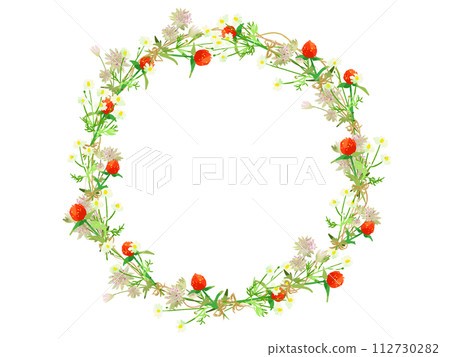 strawberry candle wreath 112730282