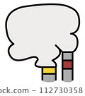 exhaust smoke from industry flat color	 112730358