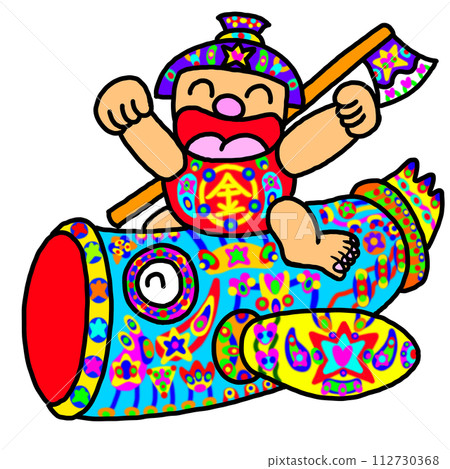 色彩繽紛的金太郎與鯉魚旗 色彩繽紛的金太郎與鯉魚旗 112730368