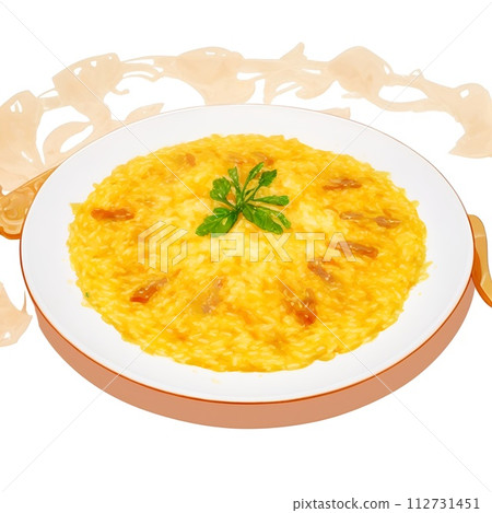 亮黃色燴飯 112731451