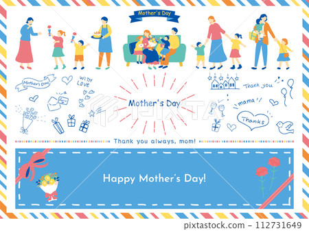 一家人享受母親節 112731649