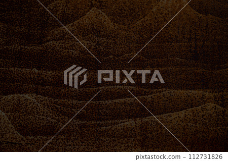 Background material of rusty iron plate with wave pattern A-2 Dark 112731826
