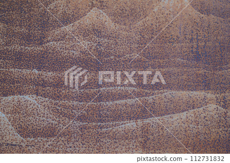 Background material of rusty iron plate with wave pattern b-3 Cool color Background material of rusty iron plate with wave pattern b-3 Cool color 112731832