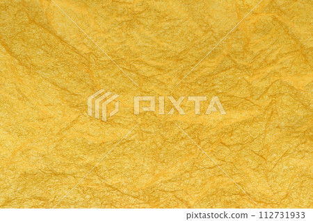 用日本紙表現粗獷的背景材料(金色) 用日本紙表現粗獷的背景材料(金色) 112731933