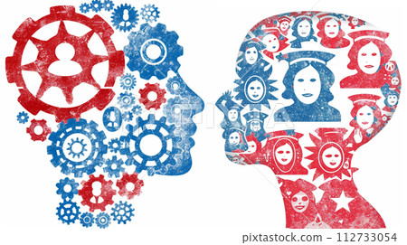 人工智慧減少了人類思考的機會，導致大腦結構看起來像是蓋了一張紙章。 112733054