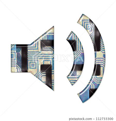3D render of composite material symbol, sign and shape 112733300