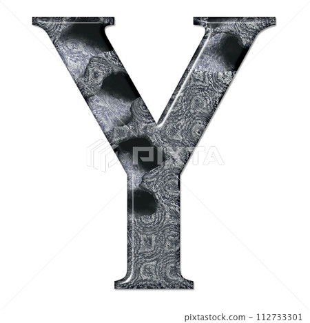 3D render of composite material alphabet letter 112733301