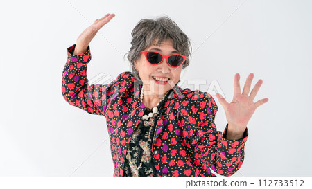 Senior woman funky 112733512