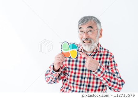 Elderly driver Momiji mark Elderly driver Momiji mark 112733579