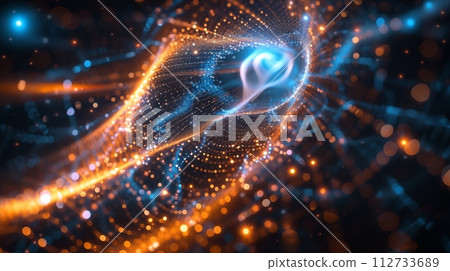 Abstract backdrop envisions quantum computing tunnels in an innovative manner, AI Generated 112733689