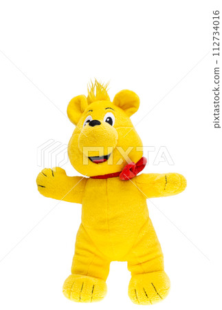 yellow teddy bear toy isolated yellow teddy bear toy isolated 112734016