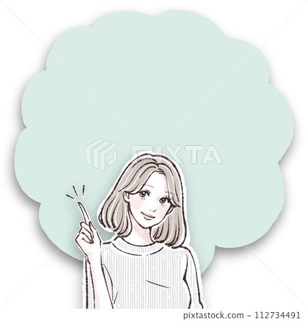 Illustration material of women and girls Illustration material of women and girls 112734491