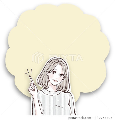 Illustration material of women and girls Illustration material of women and girls 112734497