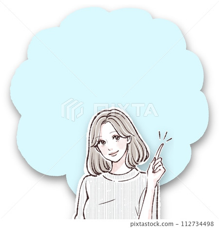 Illustration material of women and girls Illustration material of women and girls 112734498