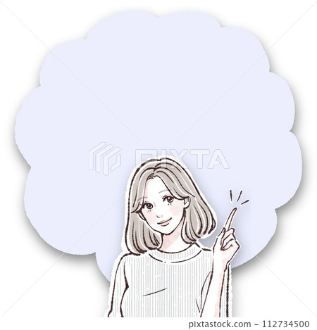 婦女和女孩插畫素材 婦女和女孩插畫素材 112734500