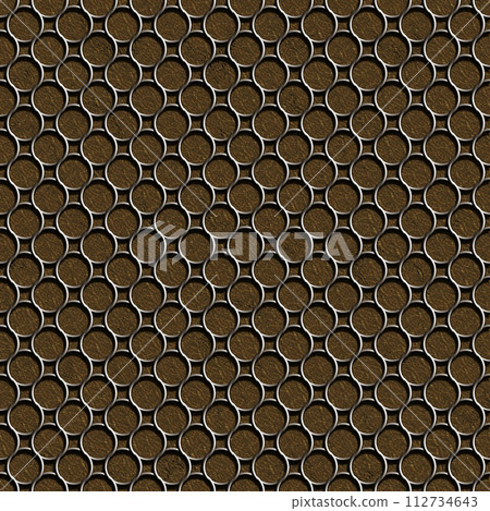 3D rendering of Middle Ages armor pattern tile 112734643