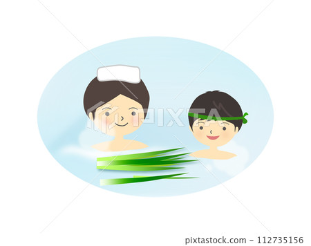 父子在鳶尾花裡洗澡 112735156