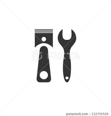 Car service icon flat 112735520