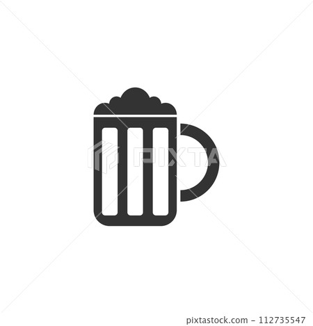 Beer icon flat 112735547