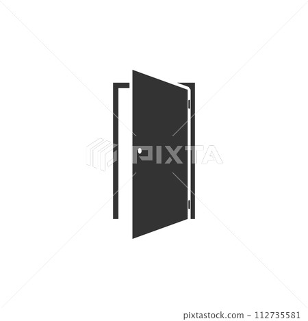 Door icon flat Door icon flat 112735581